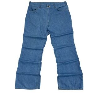 Vintage Levis Orange Tab Boot Cut Jeans Mens 34x29 Relaxed Fit Blue Zip Fly 1983